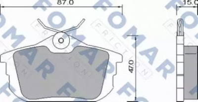 FOMAR FRICTION fo647381 -  Комплект тормозных колодок, дисковый тормоз